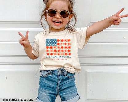 America 250th Anniversary Kids T-Shirt, Patriotic USA 1776–2026 Independence Day Kids Tshirt, Patriotic 4th of July Youth Tee