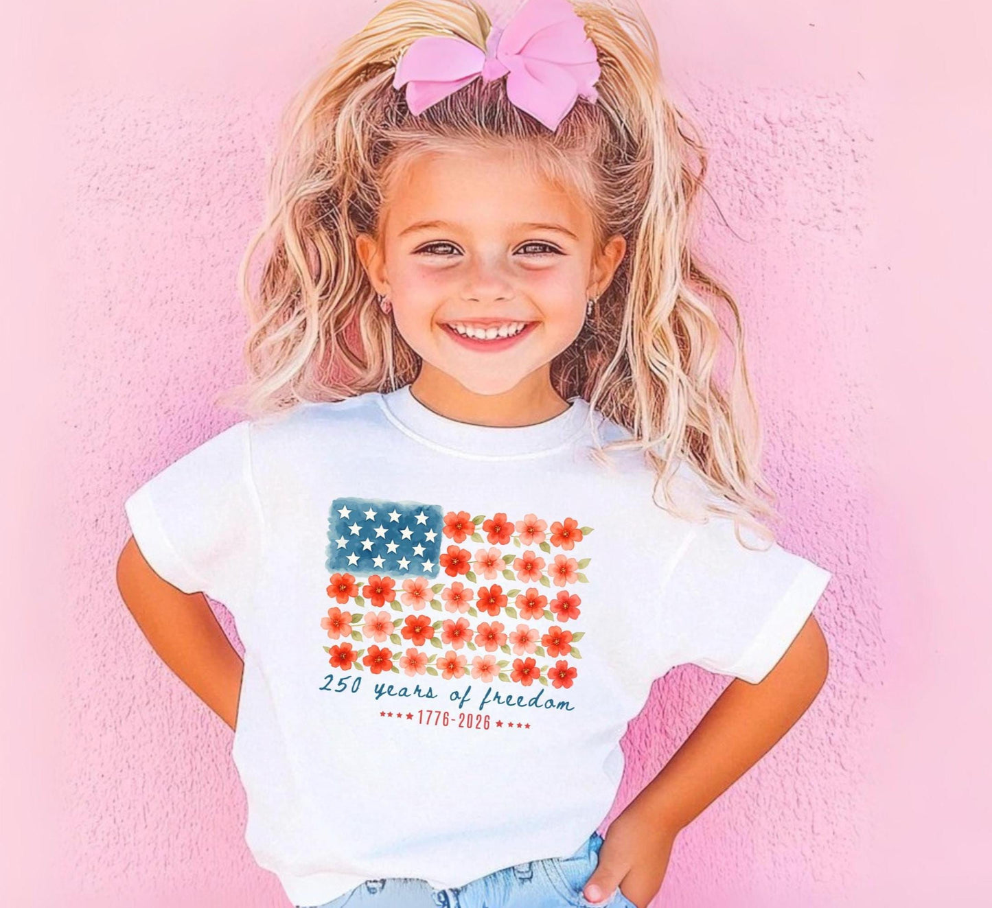 America 250th Anniversary Kids T-Shirt, Patriotic USA 1776–2026 Independence Day Kids Tshirt, Patriotic 4th of July Youth Tee