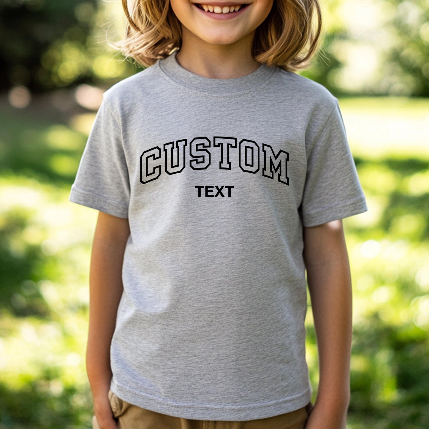 Custom Text Youth Shirt, Personalized Toddler Tee, Customized Text Youth T-Shirt, Your Text Youth Shirts, Custom Youth T-Shirts