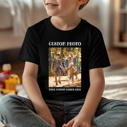 Custom Photo Youth T-Shirt, Personalized Family Photo Kids Shirt, Custom Photo Youth Tee