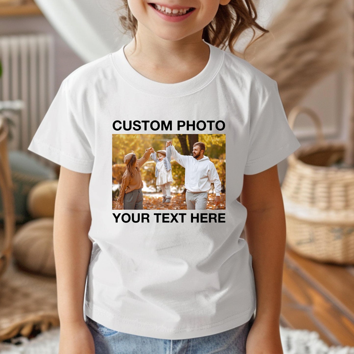 Custom Your Photo Kids Shirt, Personalized Family Vacation Shirt, Custom Saying Youth Tee
