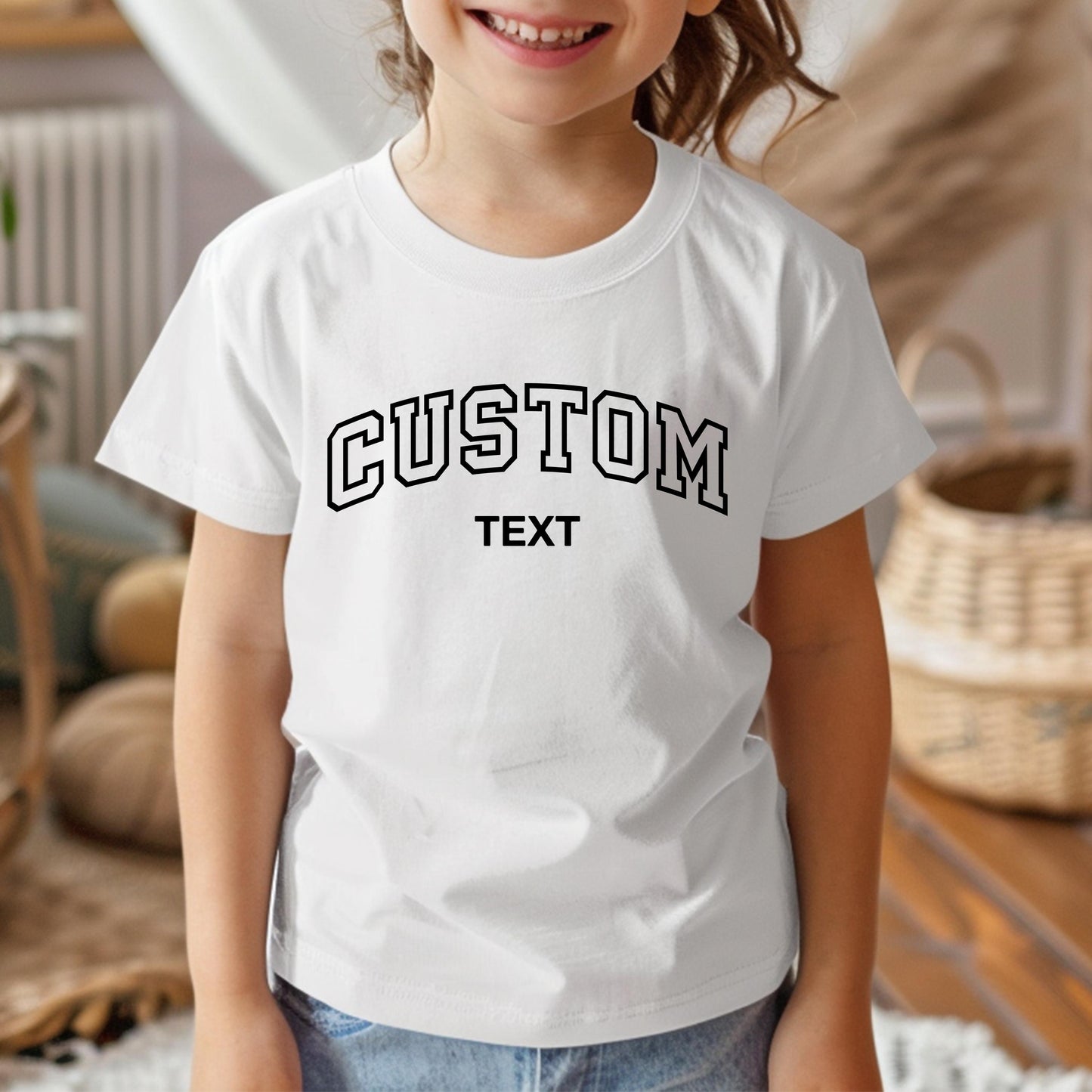 Custom Text Youth Shirt, Personalized Toddler Tee, Customized Text Youth T-Shirt, Your Text Youth Shirts, Custom Youth T-Shirts