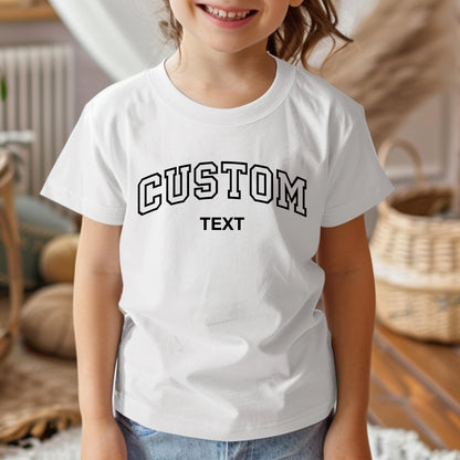 Custom Text Youth Shirt, Personalized Toddler Tee, Customized Text Youth T-Shirt, Your Text Youth Shirts, Custom Youth T-Shirts