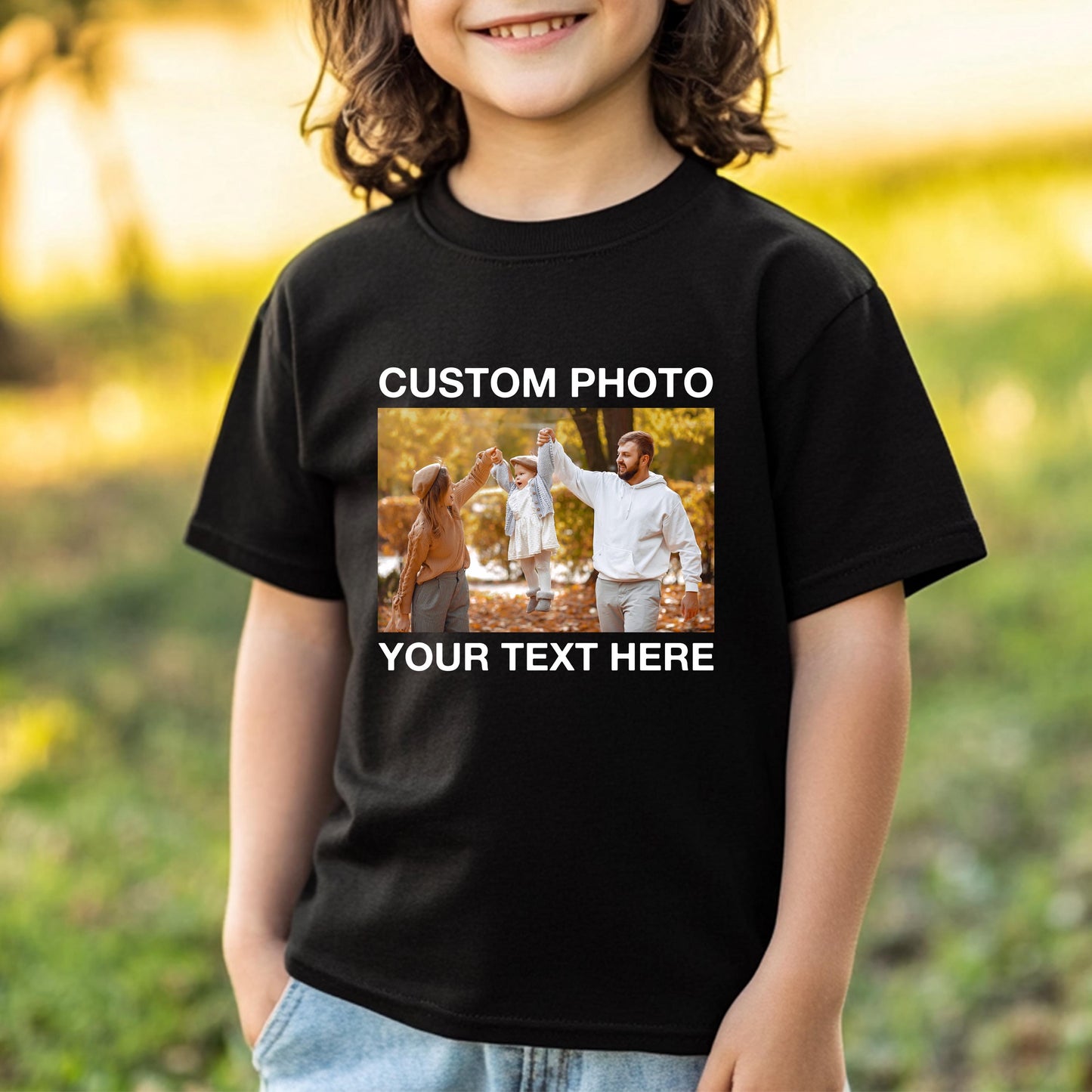 Custom Your Photo Kids Shirt, Personalized Family Vacation Shirt, Custom Saying Youth Tee
