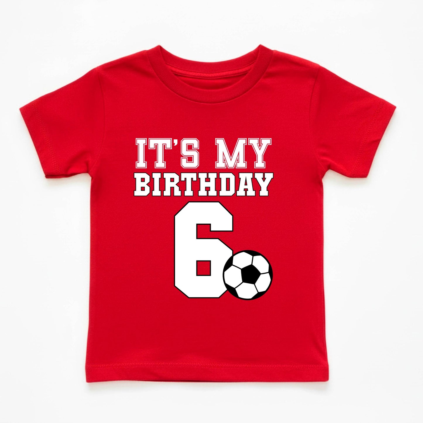 Custom Age Soccer Birthday Kids Shirt, Personalized Bday Youth Tee, Boy Girl Birthday Youth T-Shirt