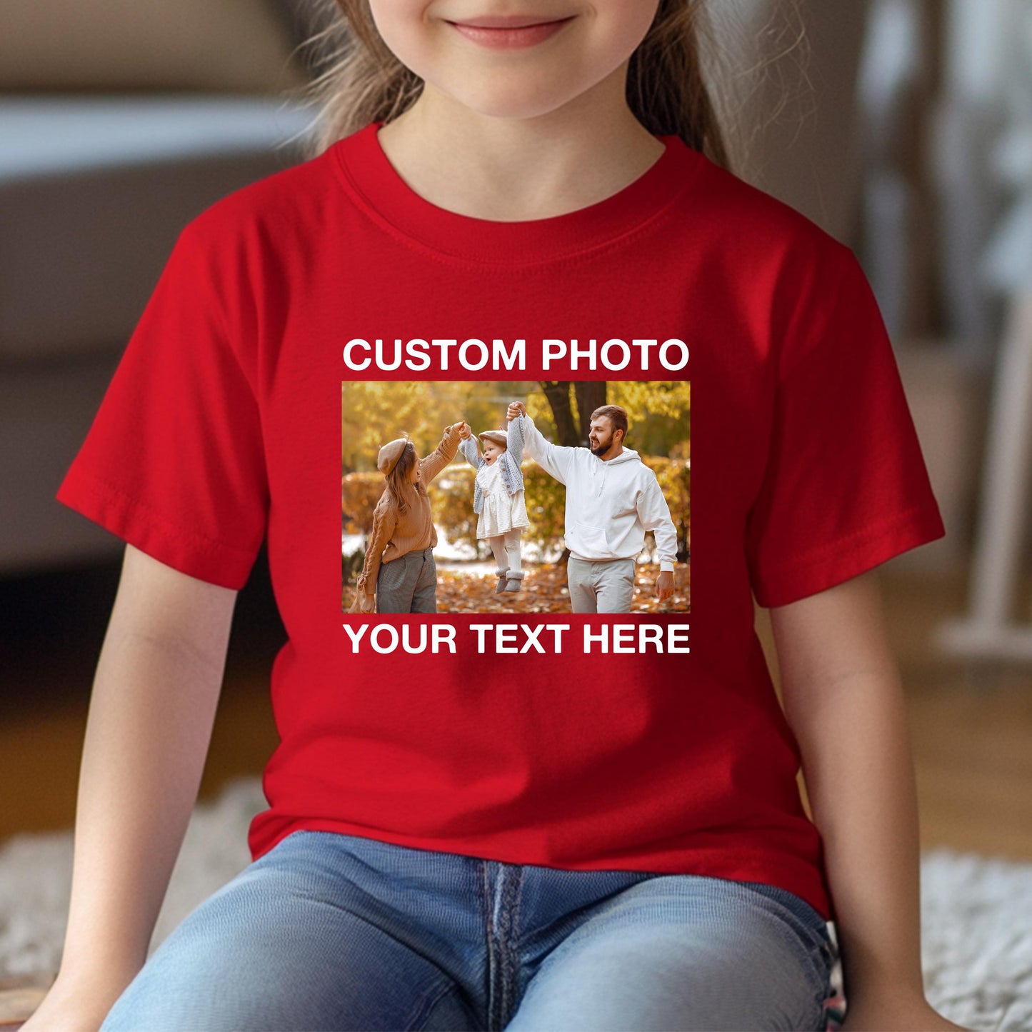 Custom Your Photo Kids Shirt, Personalized Family Vacation Shirt, Custom Saying Youth Tee