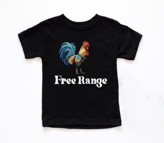Free Range Kids Shirt, Chicken Farm Animal Youth T-Shirt, Farm Animal Shirt