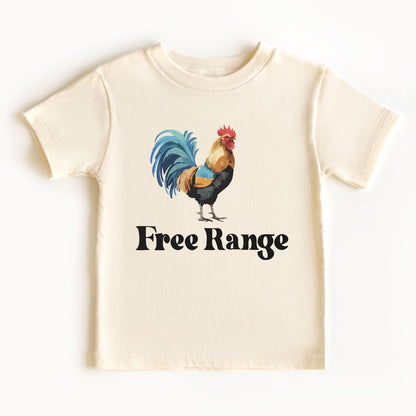 Free Range Kids Shirt, Chicken Farm Animal Youth T-Shirt, Farm Animal Shirt