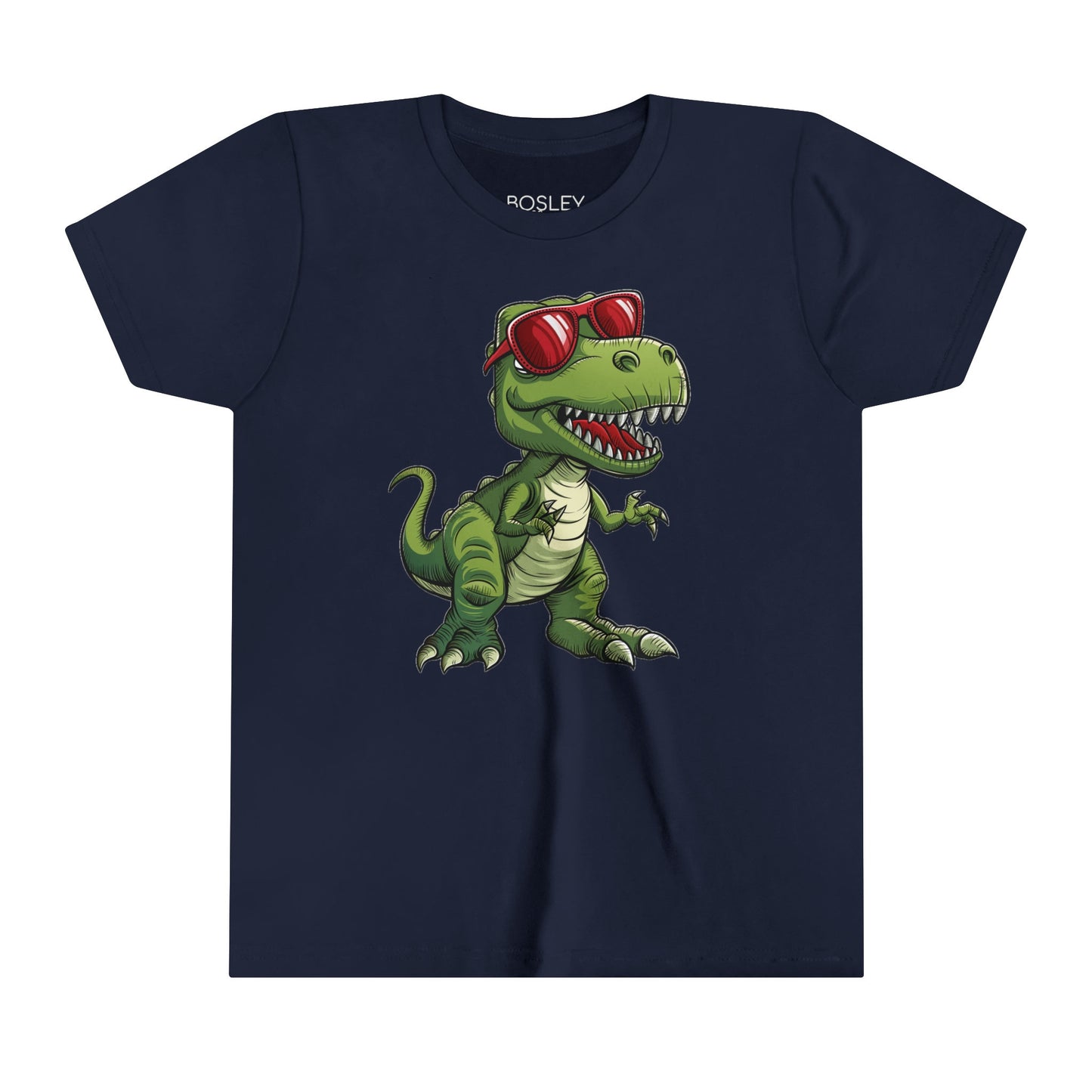 Roaring Cool T-rex  Youth T-Shirt,Cartoon T-Rex Kids Shirt, Funny Dinasaur Youth Tee