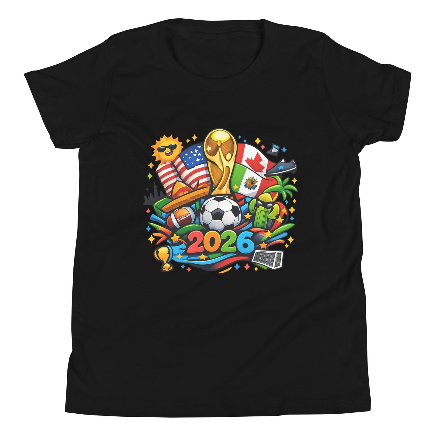 Soccer 2026 Youth T-Shirt, USA Canada Mexico Shirt,  Soccer Youth Tee
