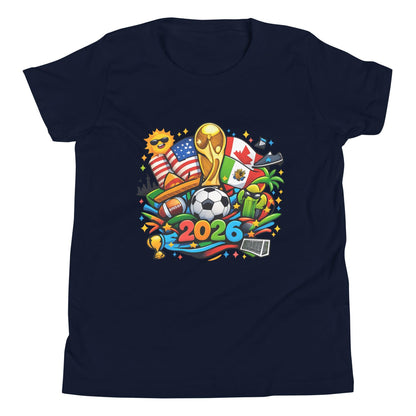 Soccer 2026 Youth T-Shirt, USA Canada Mexico Shirt,  Soccer Youth Tee