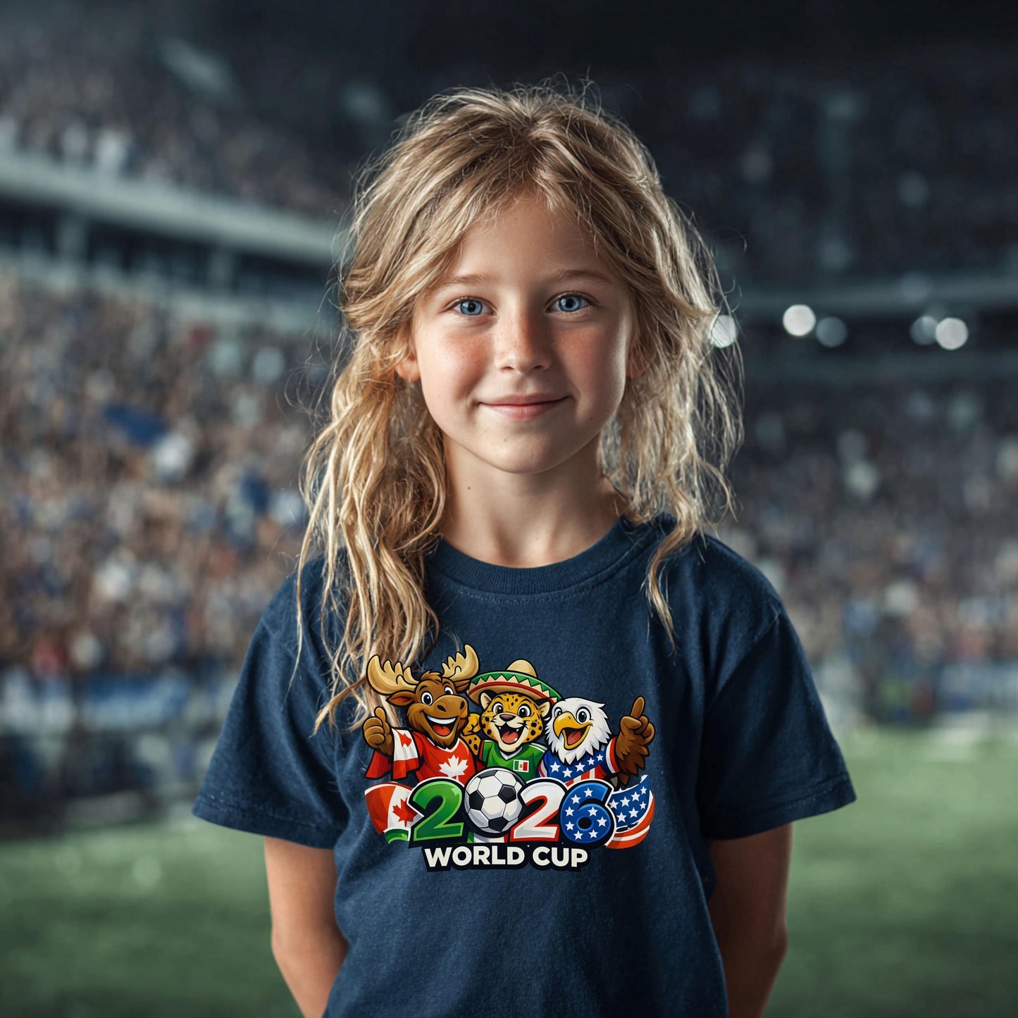 World Cup 2026 Kids Shirt, Soccer Mascot 2025 Youth Tee, Soccer Fan Shirt