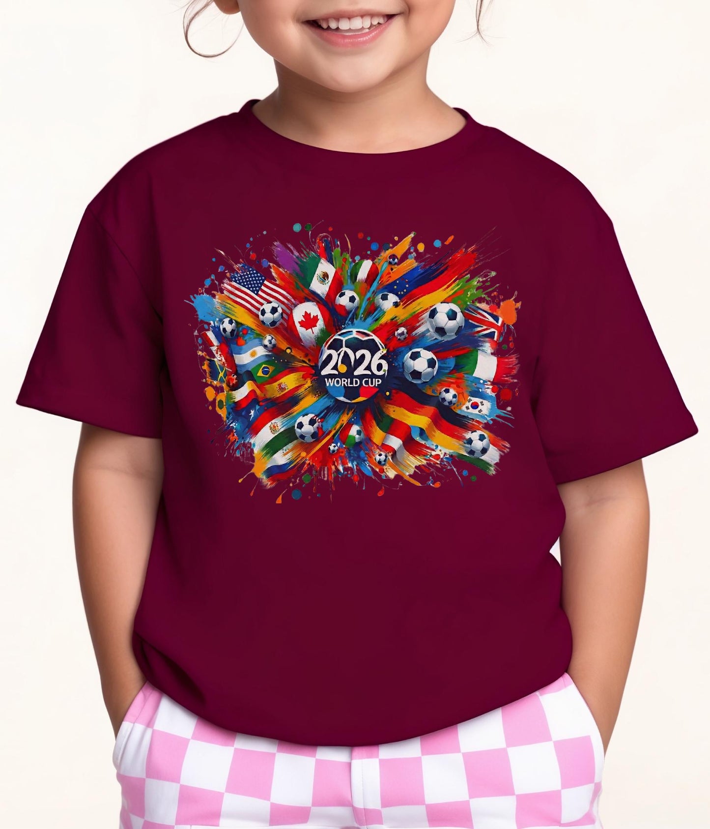 World Soccer 2026 Kids T-shirt: Youth Toddler Game Usa Flag Clothing