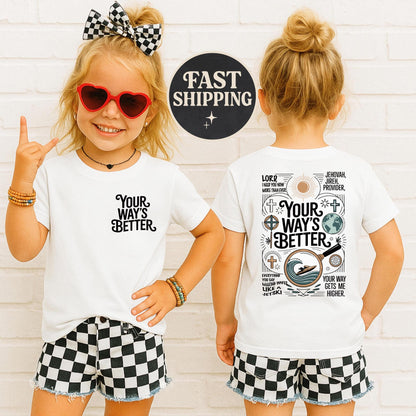 His Way is Better Youth Tee, Christian Kids Shirt, Jesus Lover T-Shirt