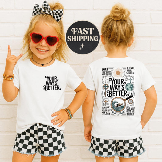 His Way is Better Youth Tee, Christian Kids Shirt, Jesus Lover T-Shirt