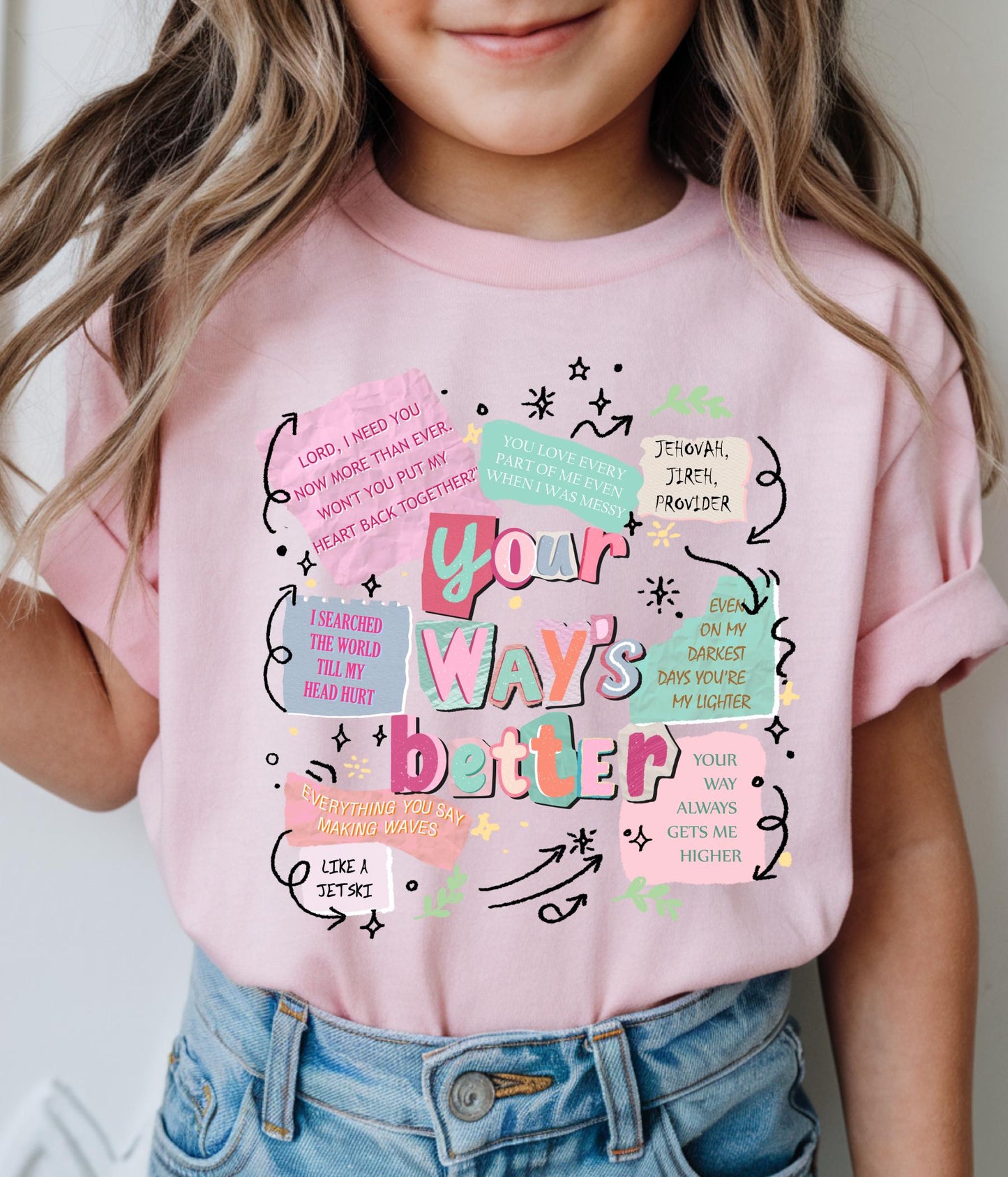 Your Way's Better Youth T-Shirt, Kids Bible Verse Christian Religious Shirt, Jesus Lover Graphic Tee