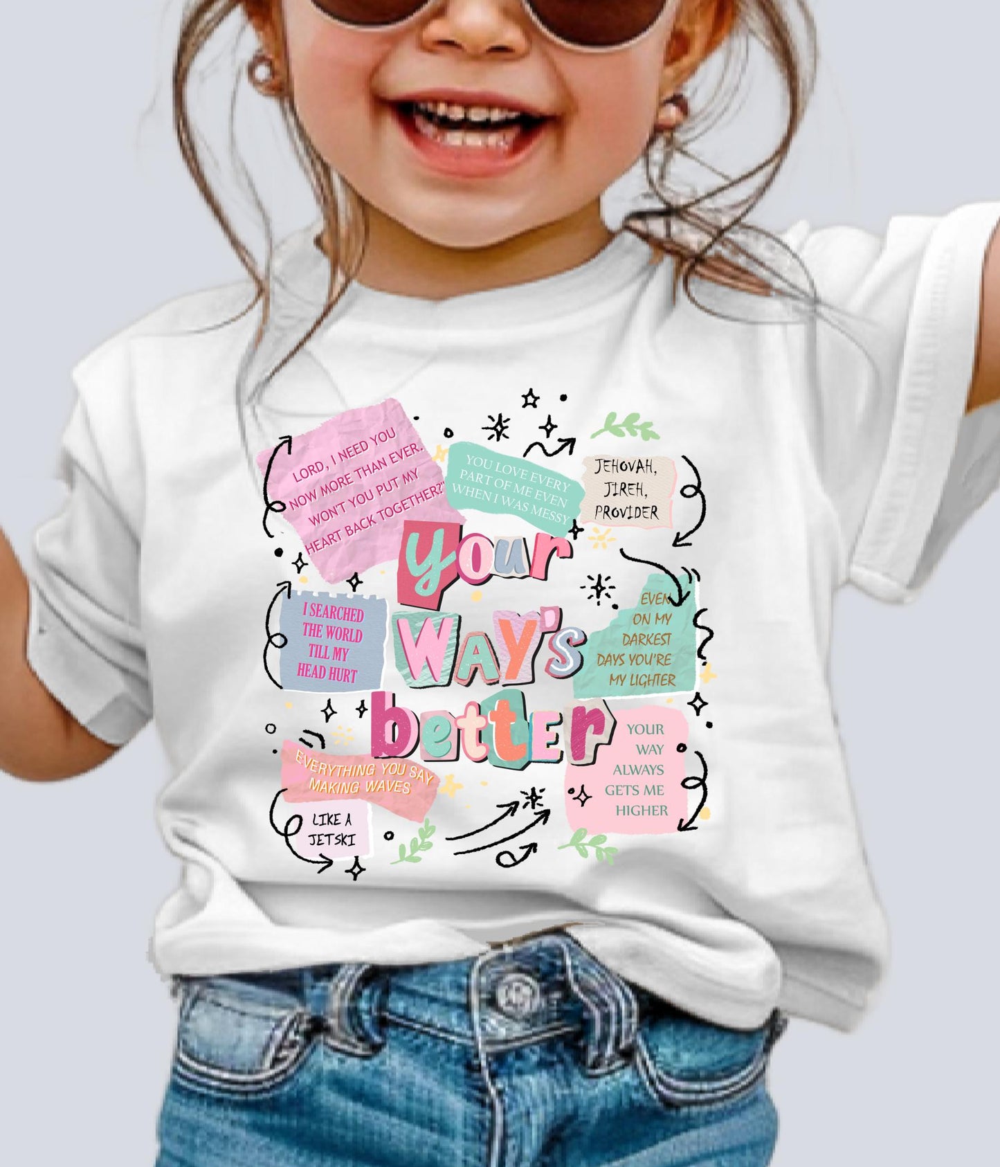 Your Way's Better Youth T-Shirt, Kids Bible Verse Christian Religious Shirt, Jesus Lover Graphic Tee